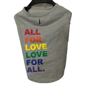YOULY The Proudest Rainbow All For Love Love For All Dog Graphic Medium T-Shirt